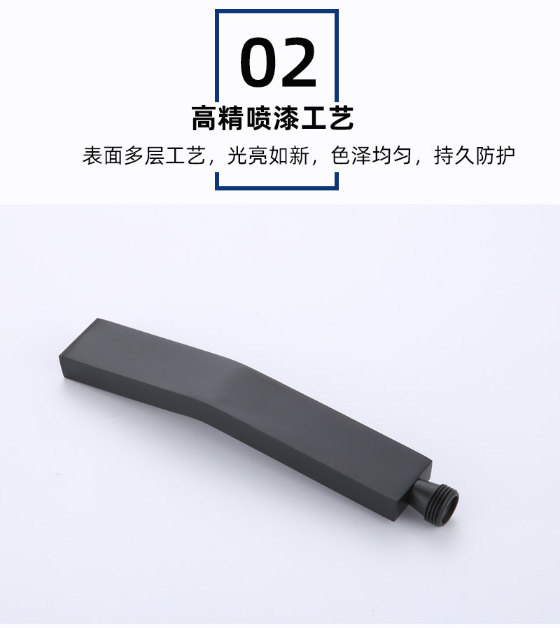 跨境批发花洒喷头不锈钢方形直手喷酒店工程手持淋浴长条莲蓬头详情5