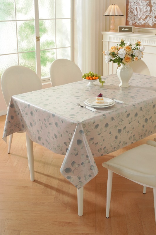 TPU faux linen printed rectangular tablecloth, no-wash, waterproof, oil-proof, heat-resistant, light luxury dining table and coffee table fabric home tablecloth pic 12
