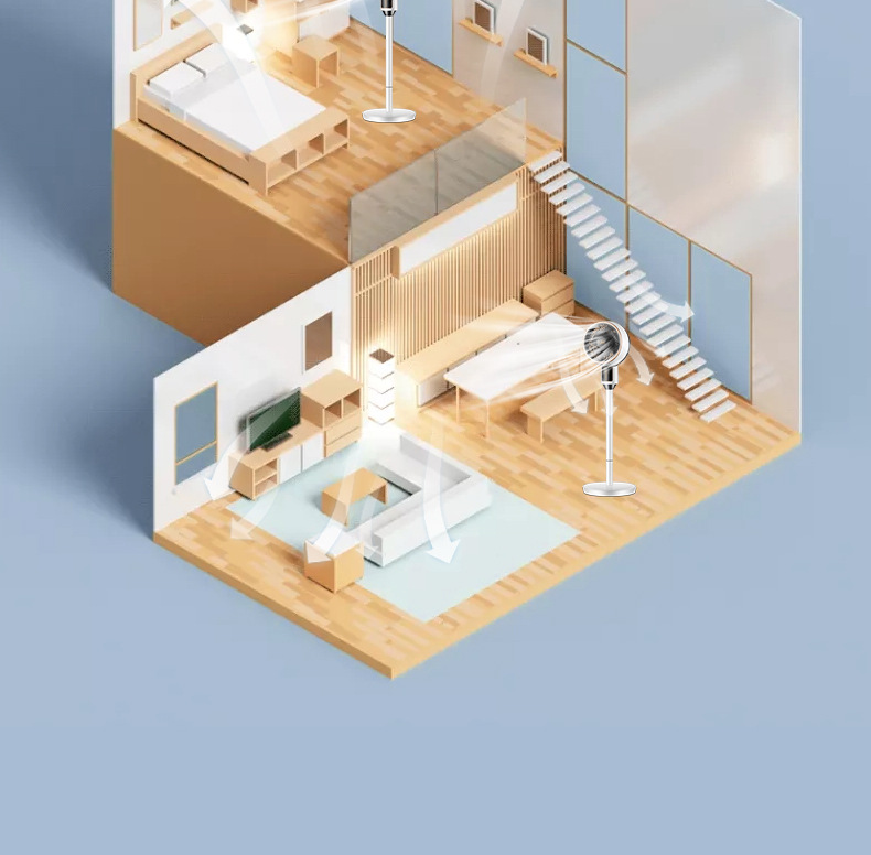 骆驼电风扇落地式遥控语音款循环扇定时家用立式落地扇空气循环扇详情5