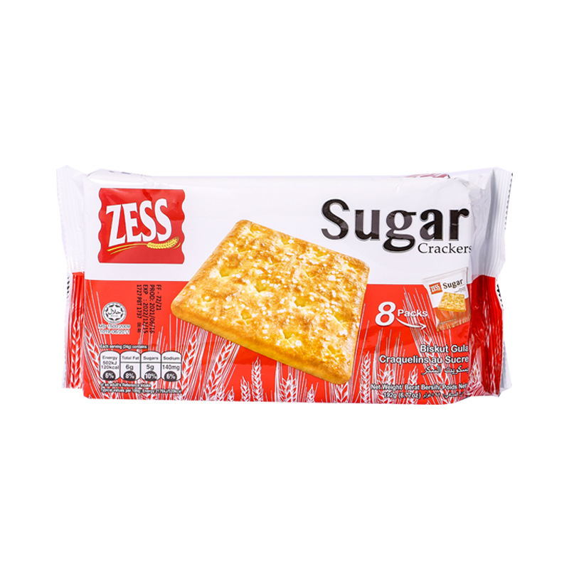 Wholesale of Malaysian imported ZESS brand bagged soda crackers as afternoon tea snacks 192gTJ pic 3