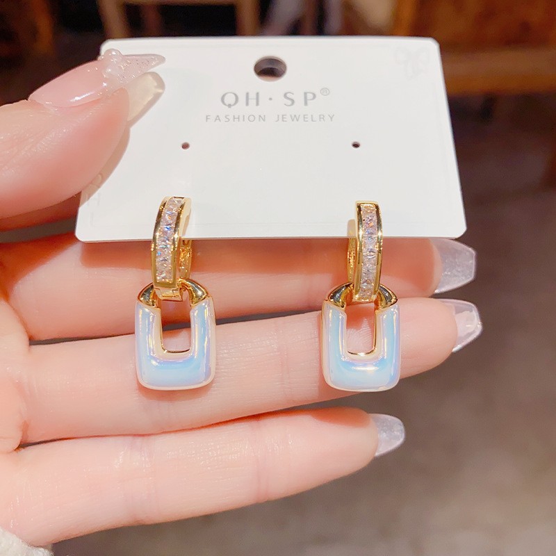 抖音热门同款推荐100款925银针耳环耳坠经典几何长款流苏耳饰批发详情13