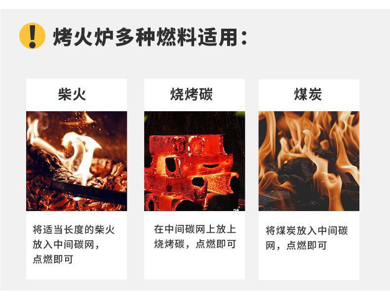 跨境烧烤炉家用木炭烧烤架便携户外炉子无烟烤串碳烤肉小型烤肉架详情15