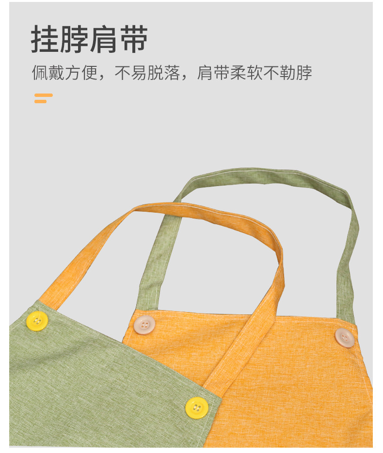 可擦手围裙防水防油围裙居家日用成人男女通用可调节挂脖围裙现货详情26