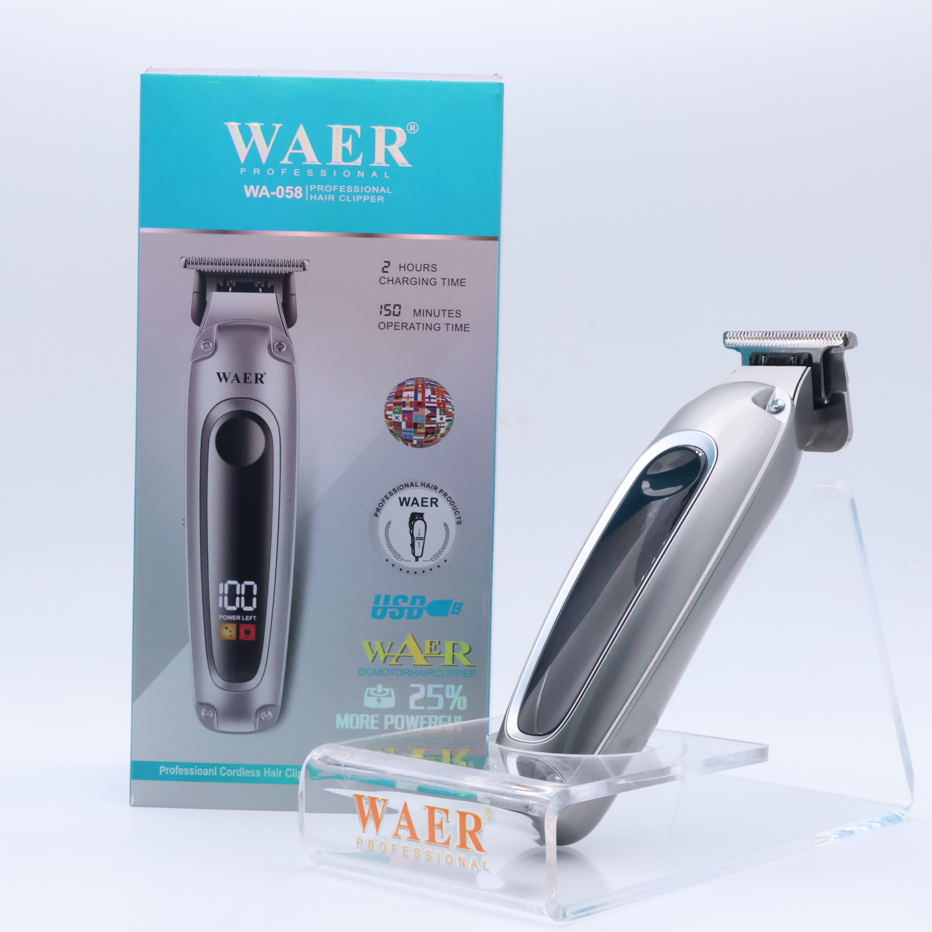 WAER新款电动理发剪雕刻不锈钢电推剪发廊专用大功率专业款电推子详情20