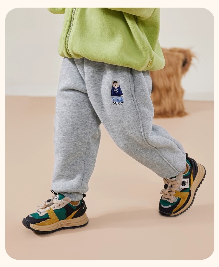 嘟嘟家宝宝加绒加厚裤子冬季儿童长裤冬装男童运动裤女童休闲卫裤详情16