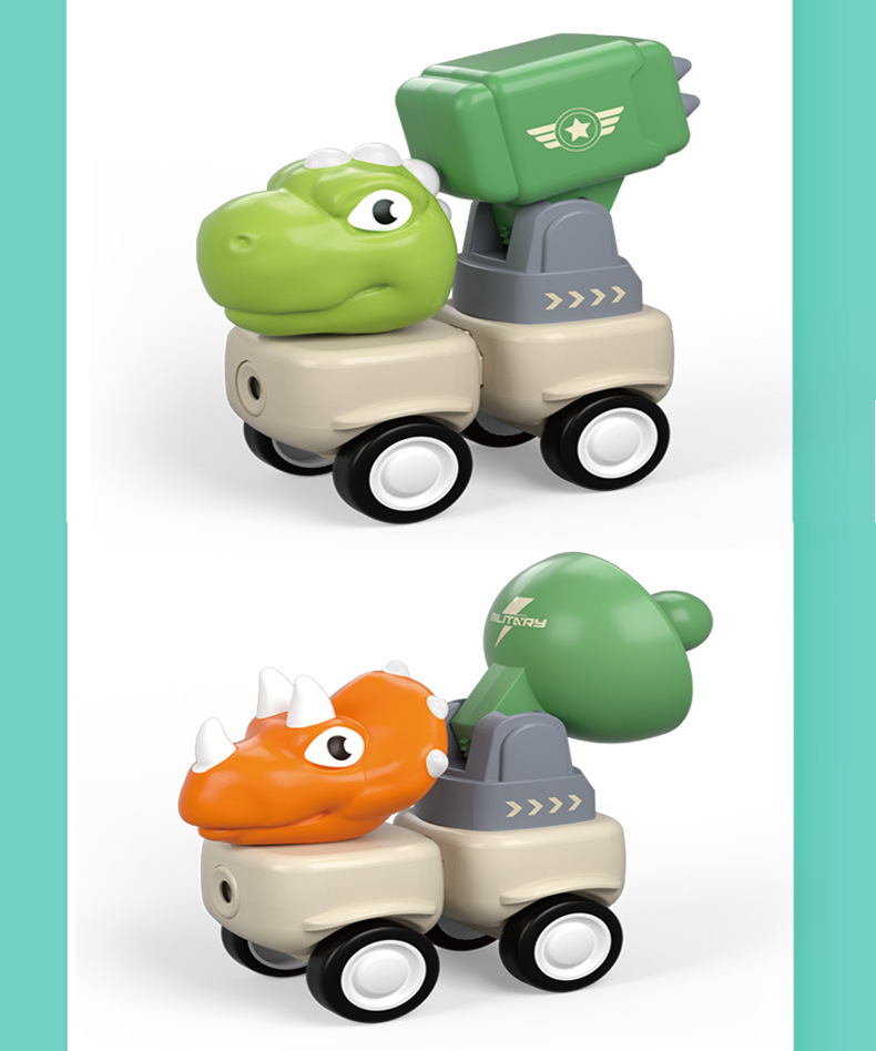 New cross-border magnetic attraction little dinosaur toy boy assembly engineering vehicle Dinosaur model Tyrannosaurus rex Triceratops pic 15