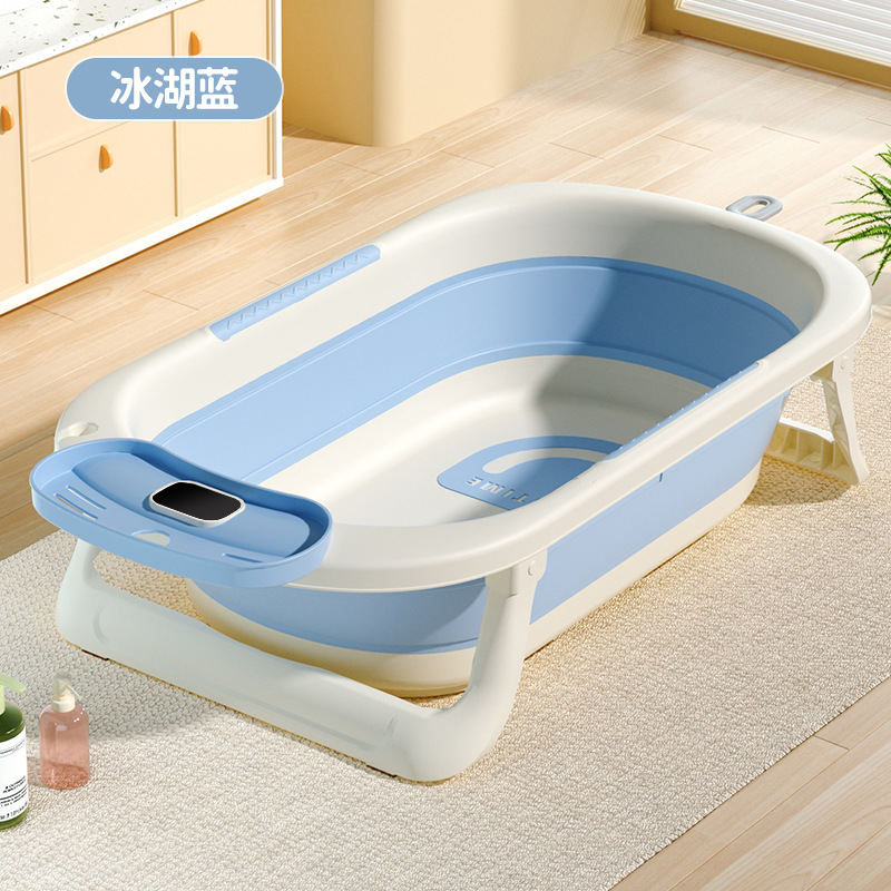 感温婴儿洗澡盆家用浴室防滑坐躺托神器浴架家用宝宝折叠舒适浴盆详情26