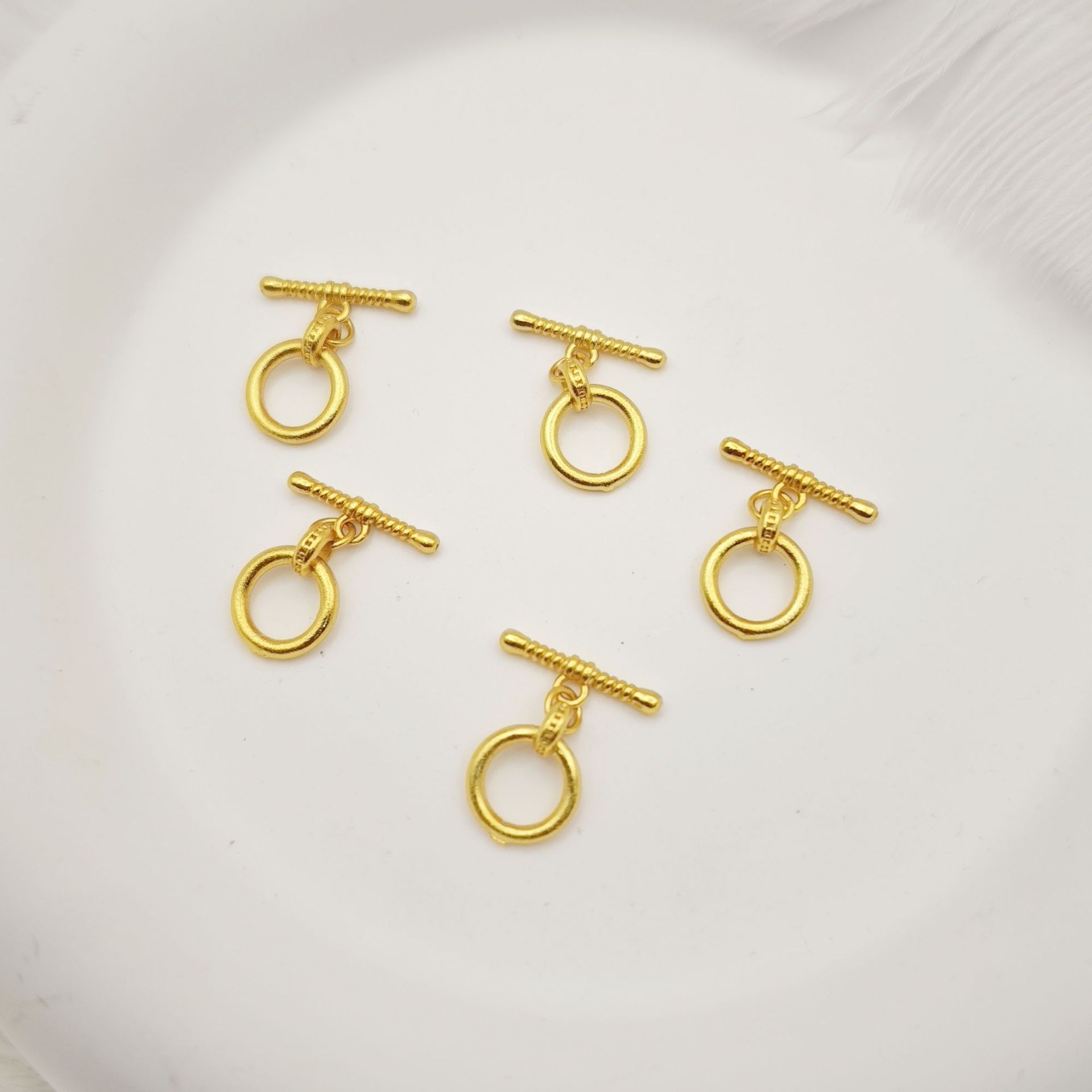 Color-preserving pure copper plated with ancient gold OT clasp necklace, bracelet, and end connection clasp diy accessory factory pic 12