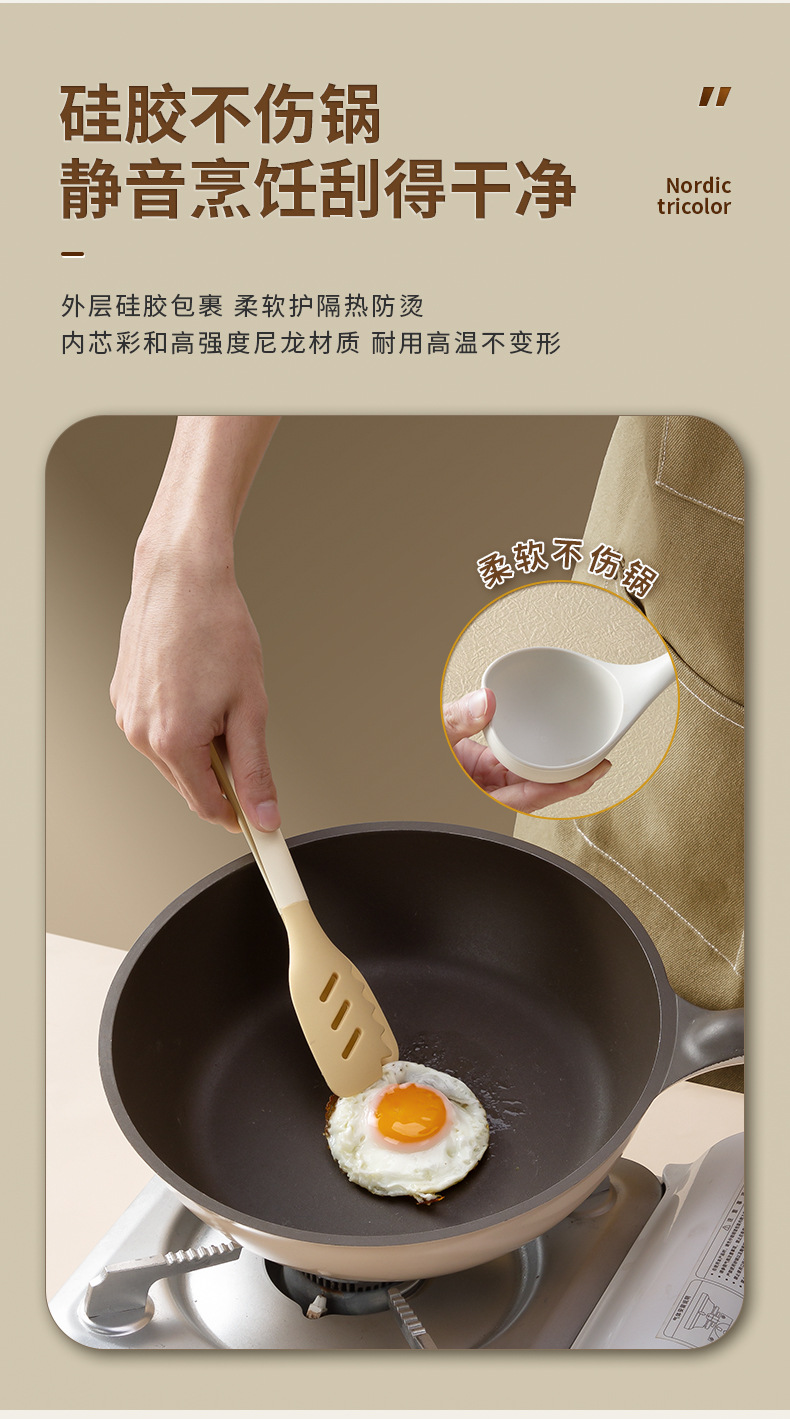 现货硅胶食物夹可拆卸分体厨房果蔬沙拉夹防烫烧烤夹烘培面包夹子详情11