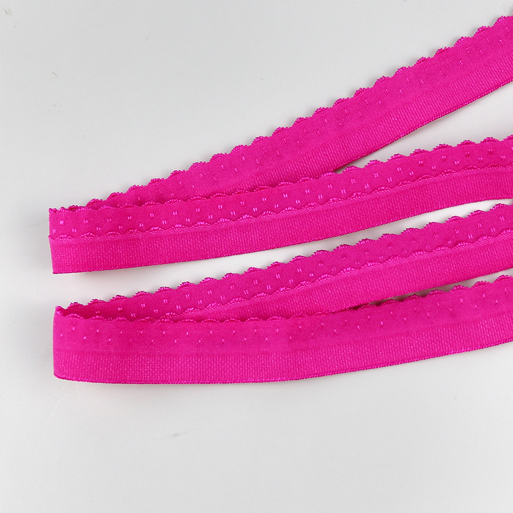 Factory direct sales of 2.0 nylon-edged twill band folding crown smooth elastic folded elastic band pic 3