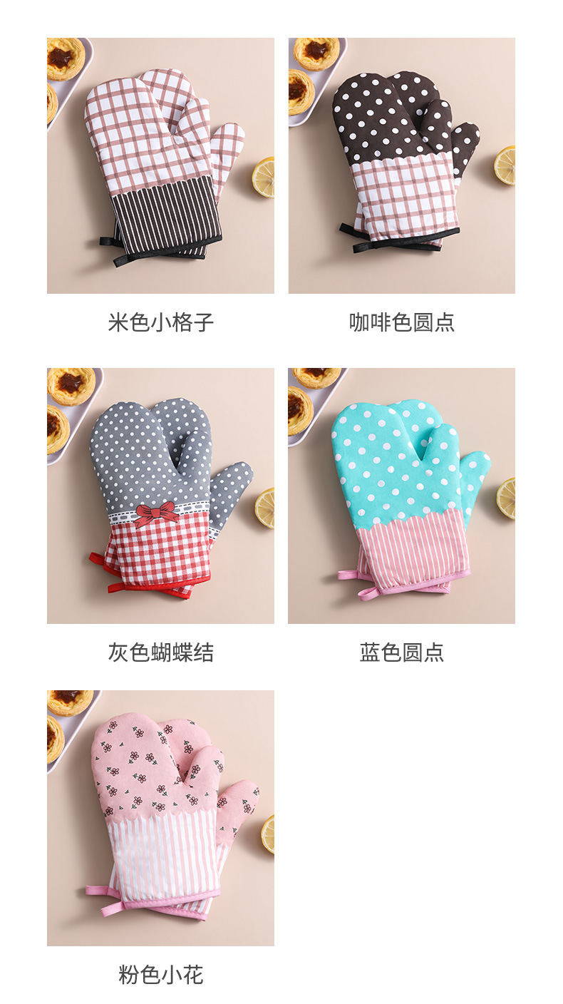 家用加厚隔热手套烤箱烘焙防烫耐高温手套厨房蒸箱微波炉专用手套详情9