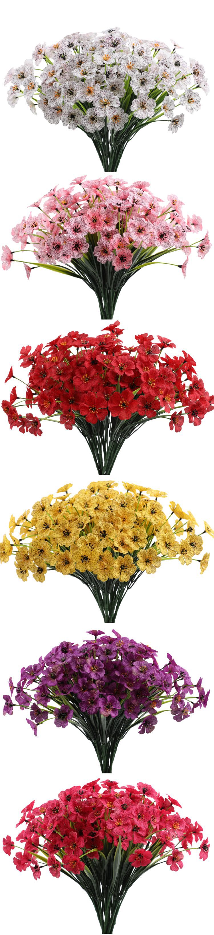 跨境仿真花春草紫罗兰塑料假花植物绿植家居婚庆装饰户外摆件批发详情5