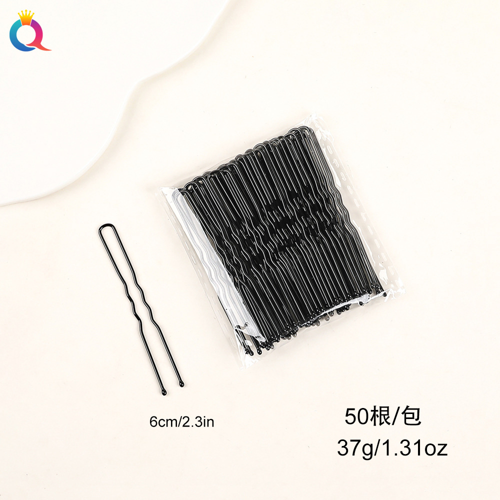 Wholesale of Qiyue Classic black straight clips, durable lacquered hair clips, braided hair clips, broken hair bangs clips and side clips pic 68