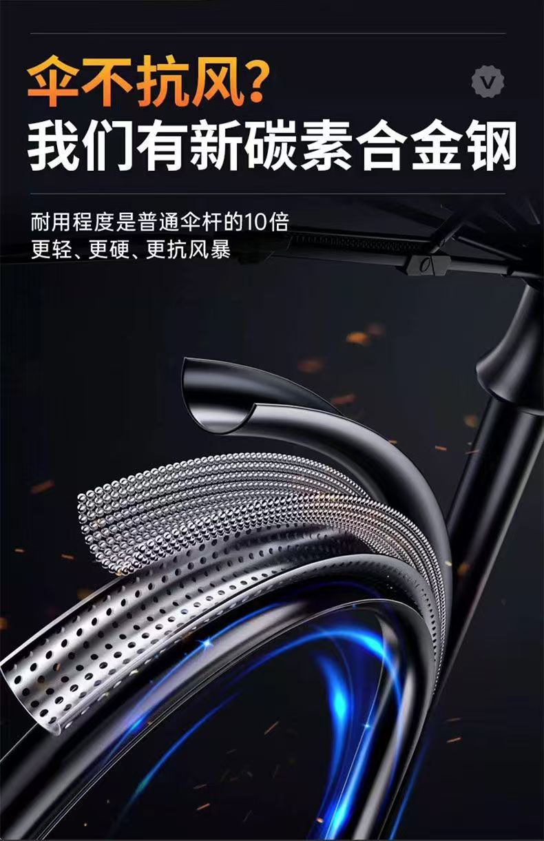 手动加大12骨雨伞折叠高级感黑胶伞晴雨两用伞防晒伞太阳伞遮阳伞详情9