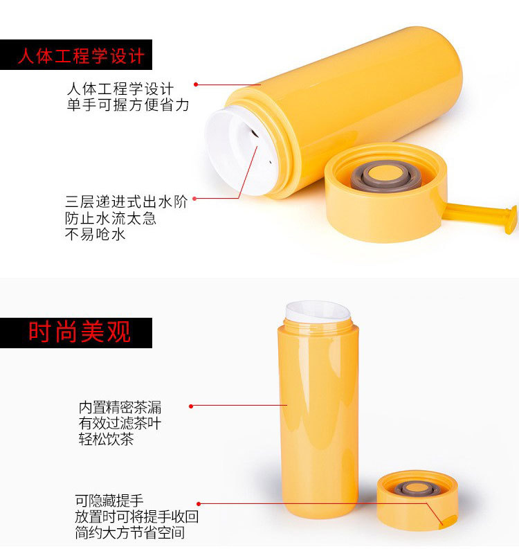 C&E创艺304不锈钢不倒杯吸附吸力保温杯办公室日用百货详情6