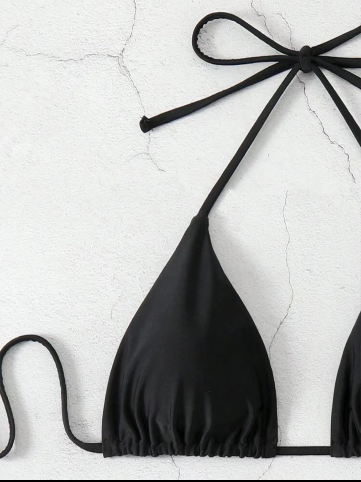 2026 New European and American strappy bikini swimsuit for women, solid color two-piece set, sexy split swimsuit cross-border pic 13