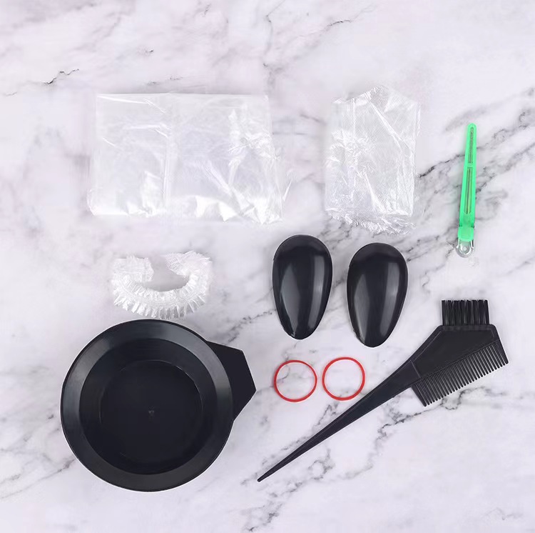 染发工具八件套一次性染发工具家用DIY烫染工具碗 刷围布耳套手套详情2