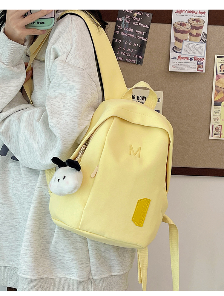 初中学生书包女生大容量简约小众双肩包高级感耐脏休闲原创背包潮详情20