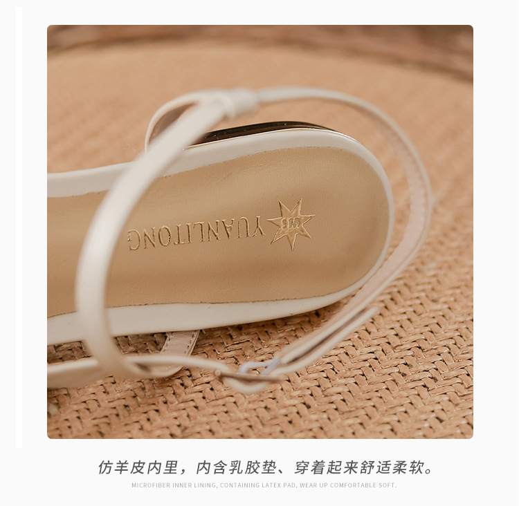 女鞋夏季女2025法式不累脚单鞋舒适平底气质后空包头凉鞋女时尚详情10