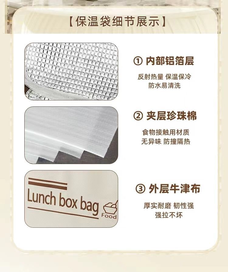 Stainless steel microwave oven heating portable large-capacity multi-layer household, office worker and student lunch box pic 16