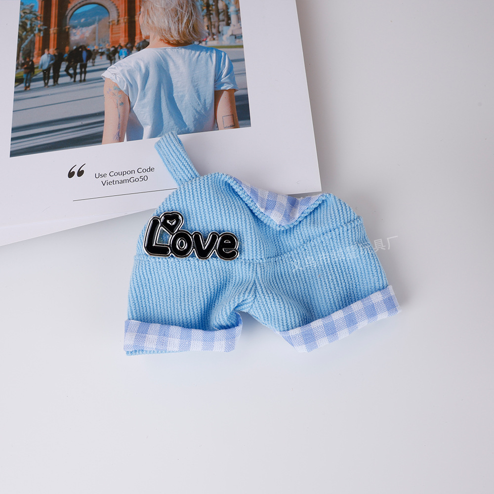 现货娃衣一二三代盲盒labub衣服蒙奇奇凯蒂猫咪娃娃衣卡通背带裤详情15