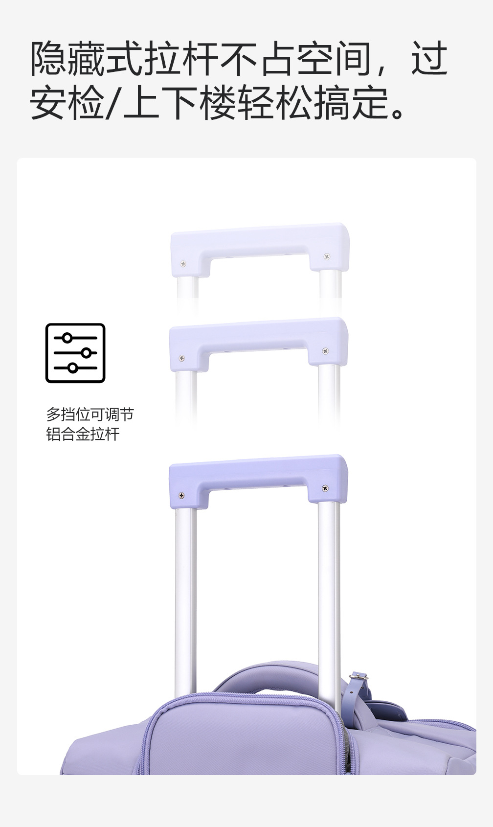 DTA luggage handle case for Women, 2024 New style carry-on suitcase, 20-inch ultra-light fabric bag, password travel case, 24 pic 10