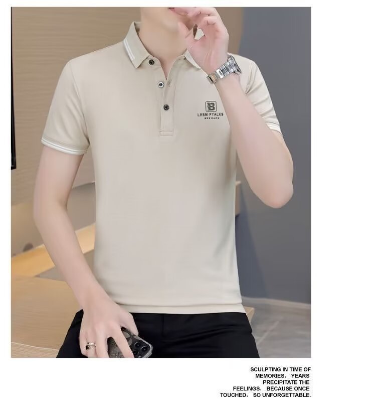短袖男士T恤Polo打底衫新款夏季男装翻领休闲衬衫T恤男式上衣批发详情20