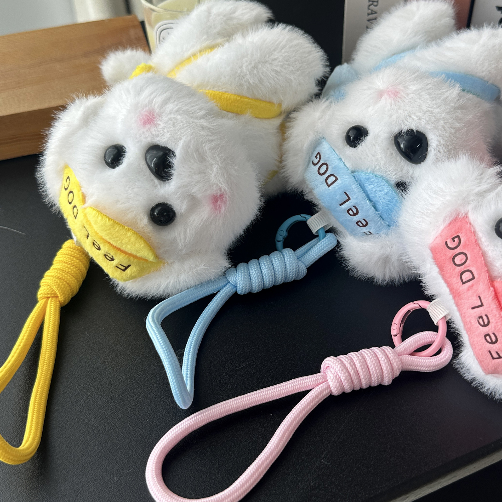 网红可爱萌棒球帽小狗挂件毛绒玩具公仔书包包挂饰钥匙扣娃娃玩偶详情10