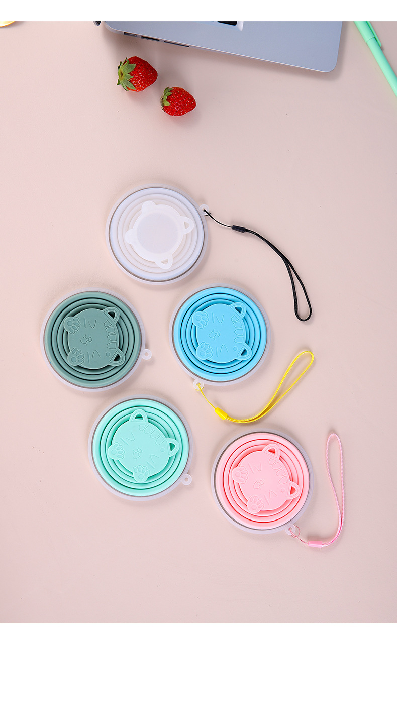 跨境硅胶折叠杯子食品级带盖可伸缩便携式户外旅行环保杯礼品水杯详情17