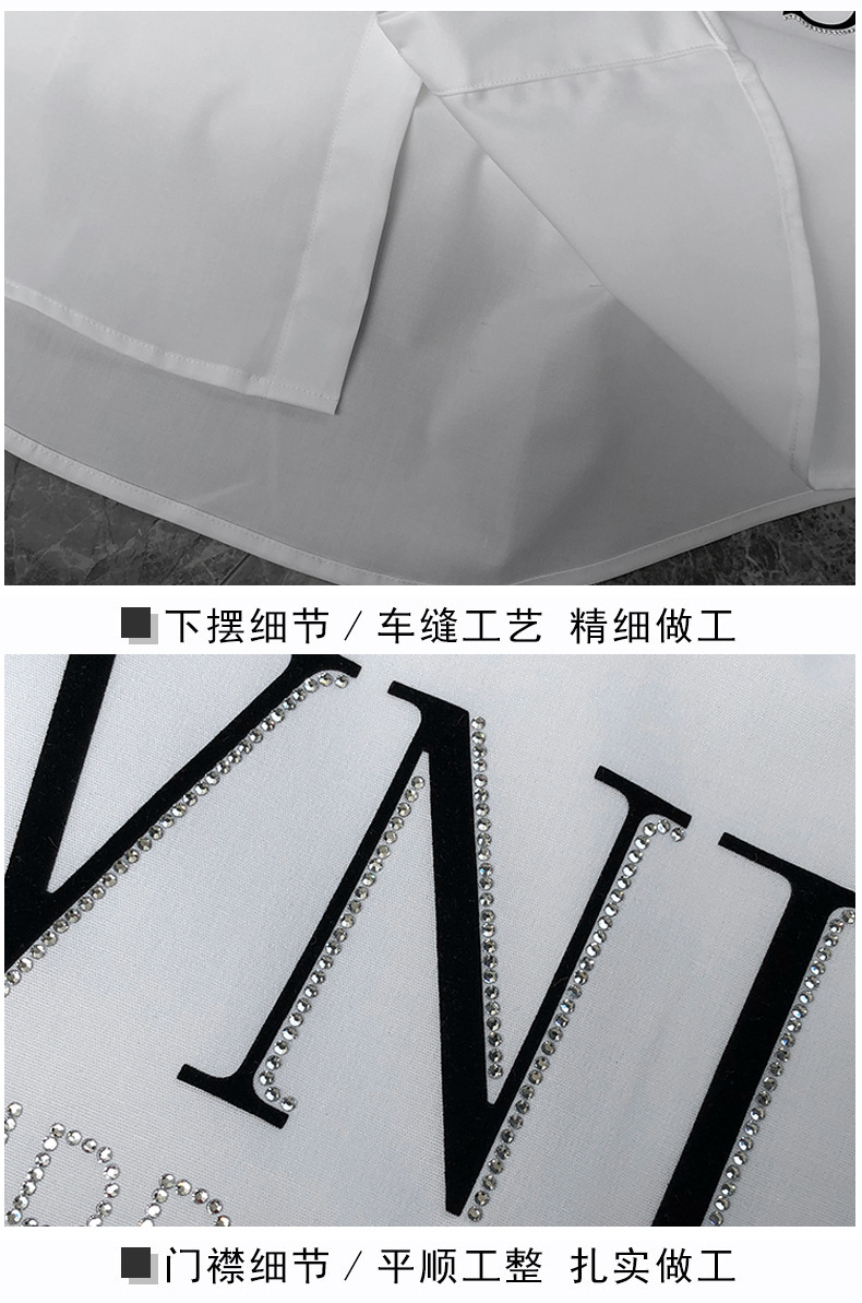 A high-end European cotton short-sleeved shirt with slimming embroidery from a trendy brand, a light luxury summer casual and versatile shirt for men pic 9