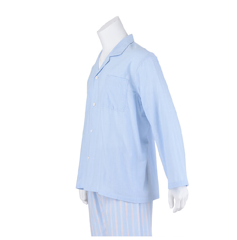 Muji pure cotton double-layer yarn pajamas and pajama pants set for men and women, high-end cotton yarn long-sleeved home wear for spring and summer pic 30