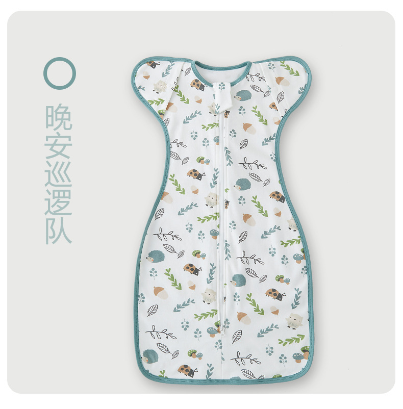 跨境夏季薄防惊跳包巾包巾包被新生儿用品a类待产包纯棉婴儿襁褓详情29