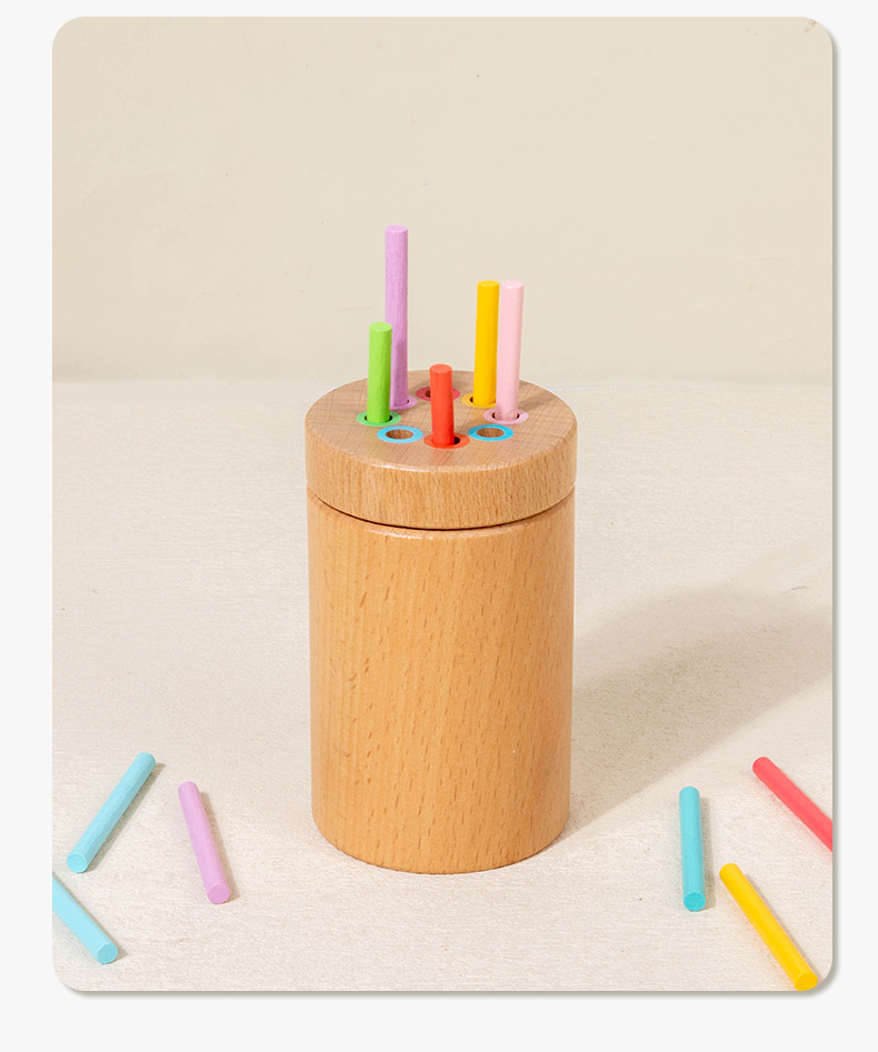 宝宝0-3岁蒙氏木质早教玩具彩虹颜色分类积木形状配对益智玩具详情24