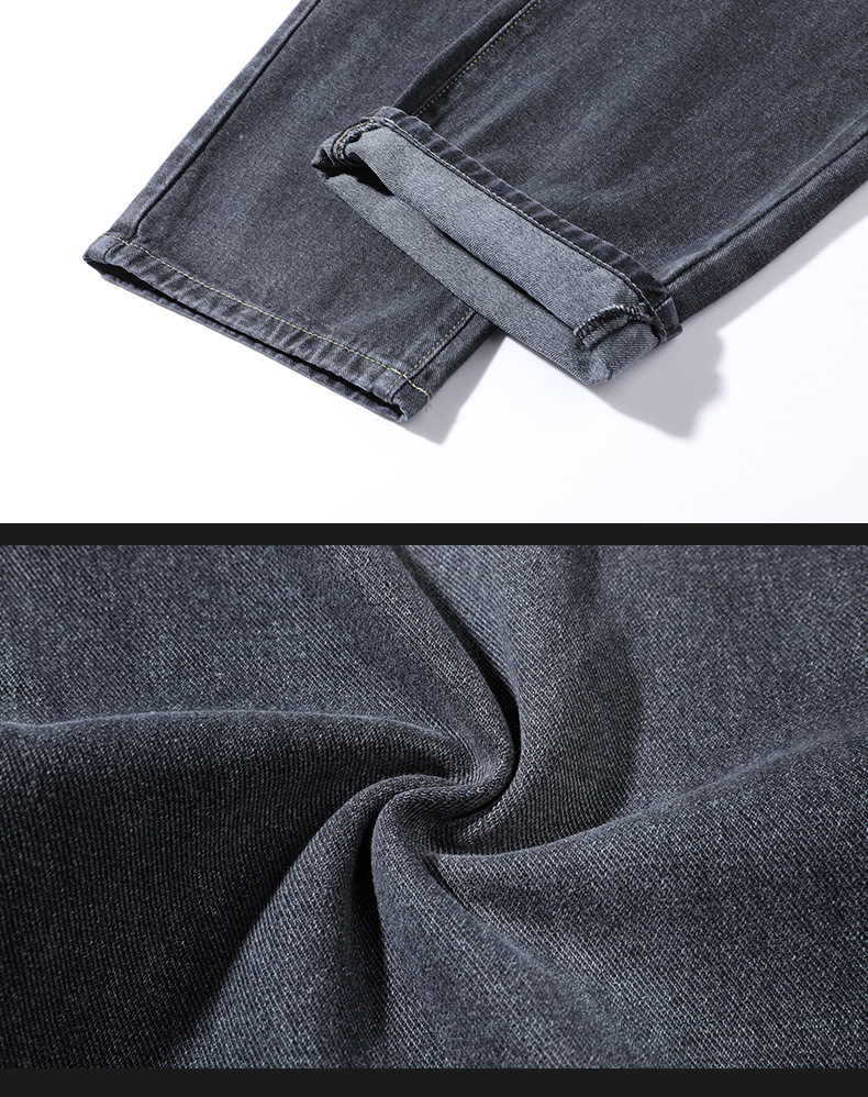 Grey Whale's autumn men's wear: Soft denim men's loose casual trousers, American high street drape wide-leg straight-leg pants pic 27