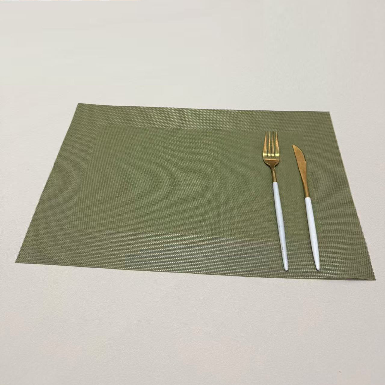 方框环保餐垫欧式PVC西餐隔热垫长方形日式简约餐桌垫杯垫碗垫详情8