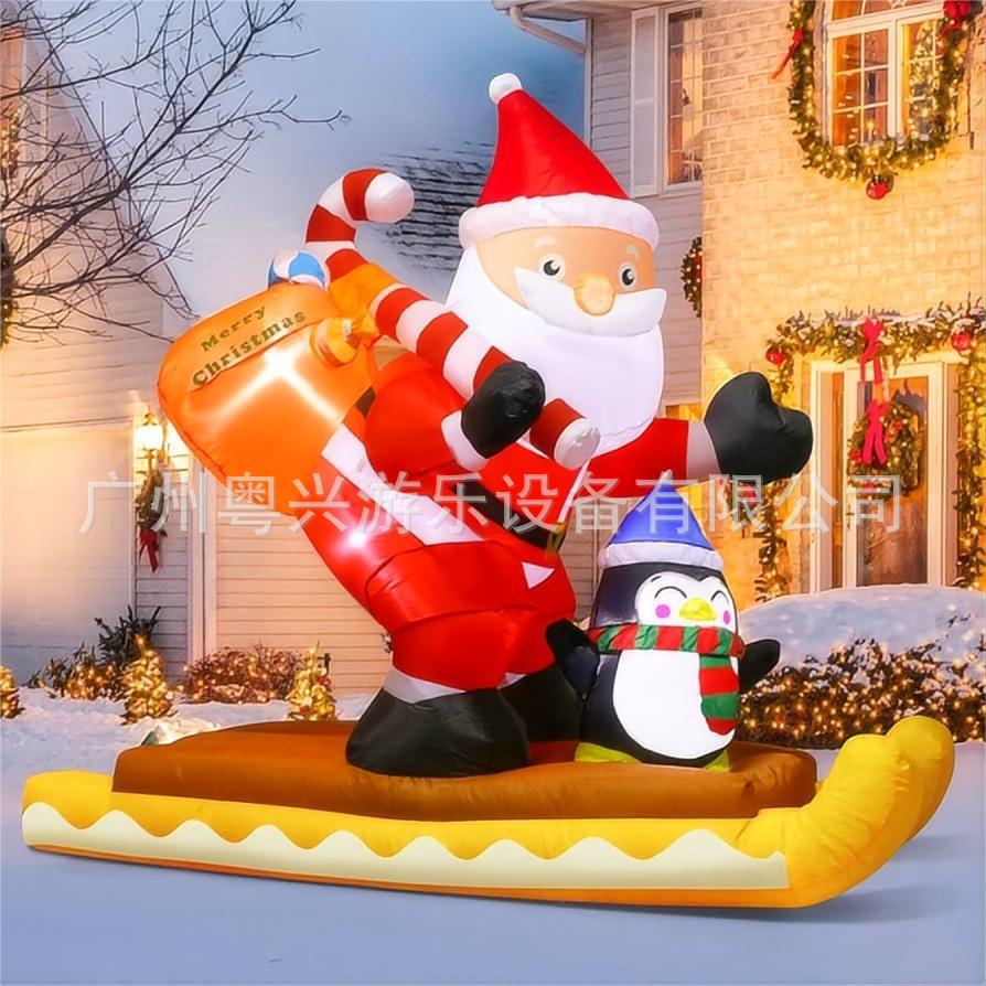 跨境圣诞气模LED发光充气老人摆件户外充气装饰品庭院圣诞节道具详情15