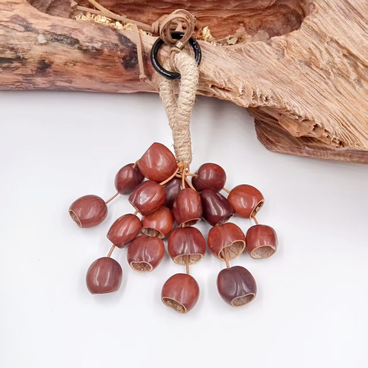 林蝶植物果壳手摇铃串手链瑜伽伴奏手工成品风铃乐器自然清新详情2