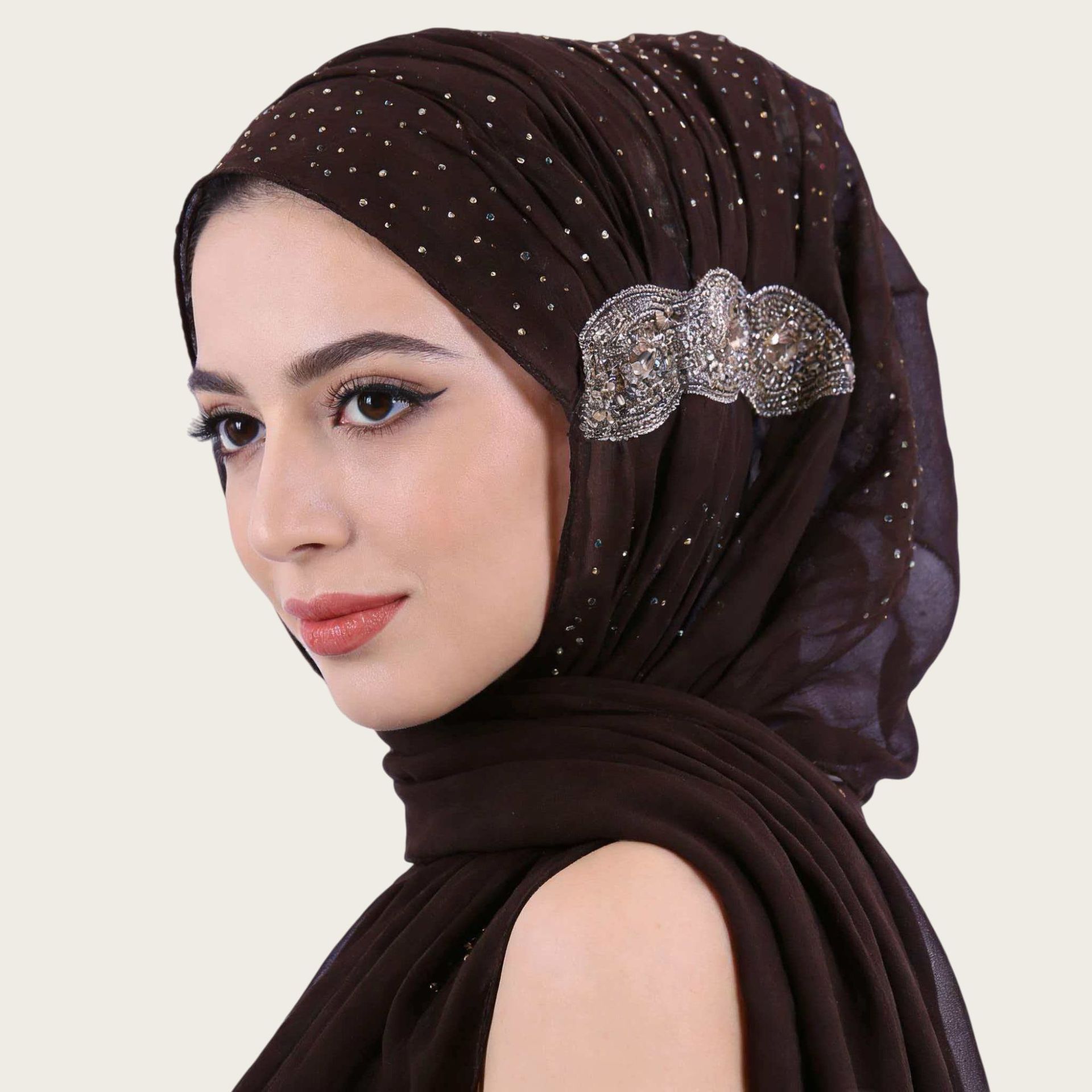 M163速卖款新款头巾民族风围巾盖头雪纺烫钻跨境货源详情13