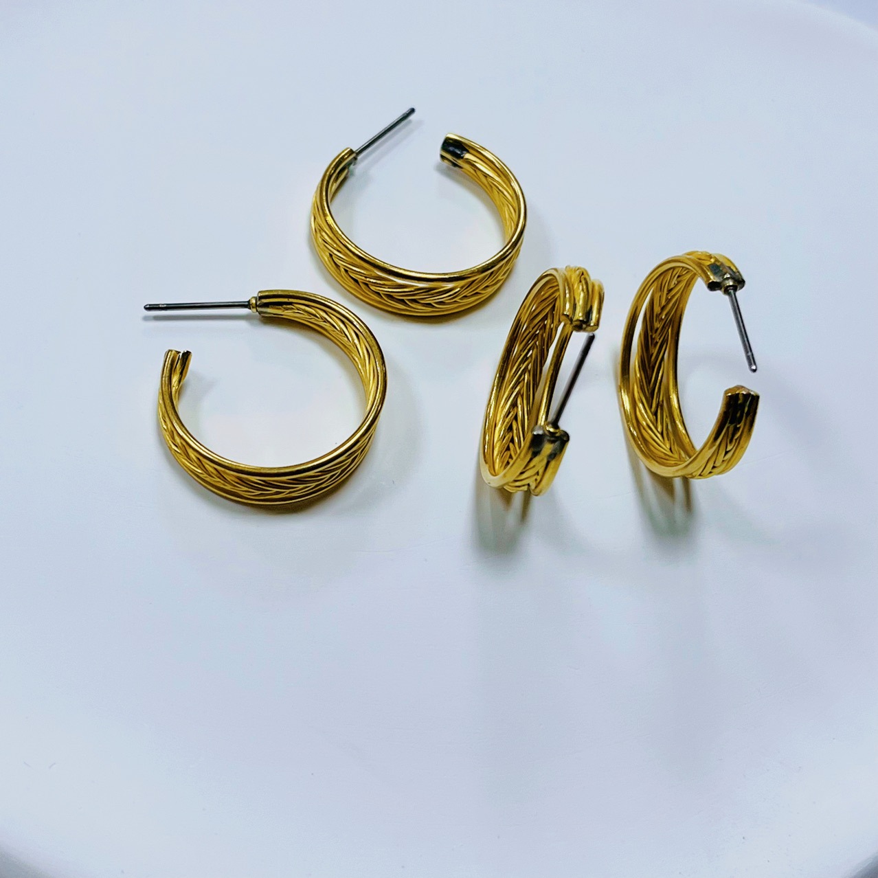DIY personalized hardware earrings, earrings, accessories, copper parts, ornaments, and welded ear needles pic 4