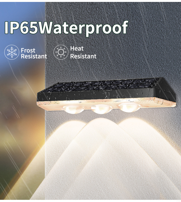 太阳能户外庭院灯室外防水洗墙灯家用别墅围墙壁灯景观装饰射灯详情3