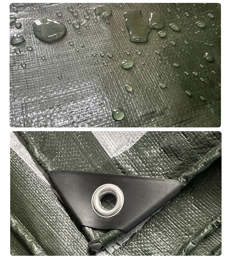 跨境防雨防晒篷布防水防晒加厚防雨布军绿银防水篷布户外遮雨篷布详情10