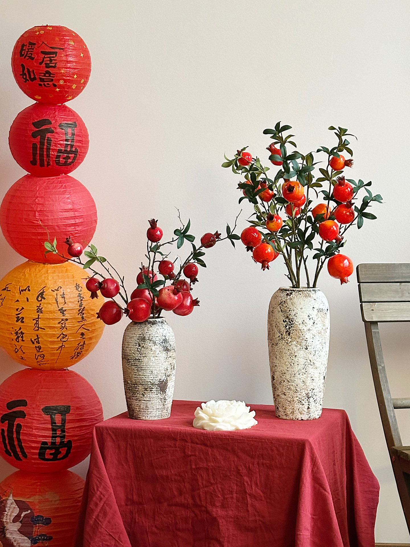 中式仿真石榴果实仿真花假花摆设年宵花喜庆过年客厅餐桌家居摆件详情19