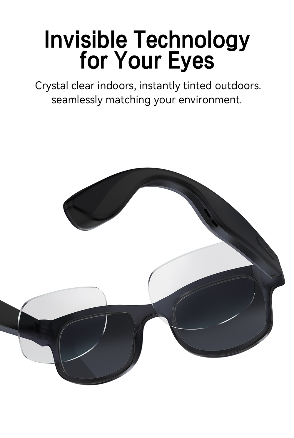 The cross-border G2 smart glasses feature 8-megapixel anti-shake for taking photos and videos, listening to music, cycling, Bluetooth, and real-time translation pic 4