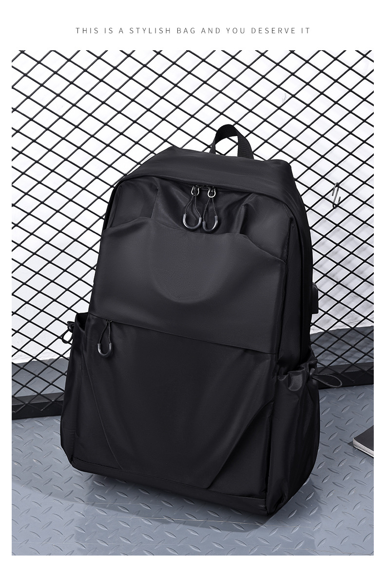 Mochila de nylon transfronteriza bolsa de viaje casual ligera para hombres bolsa de escuela de gran capacidad bolsa de computadora simple para estudiantes universitarios pic 35