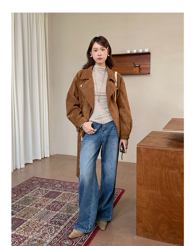 【 Denim Simple】 Ge Ming Korean Commuter straight-leg jeans for Women 2025 Autumn New Style Long Pants N732C pic 38