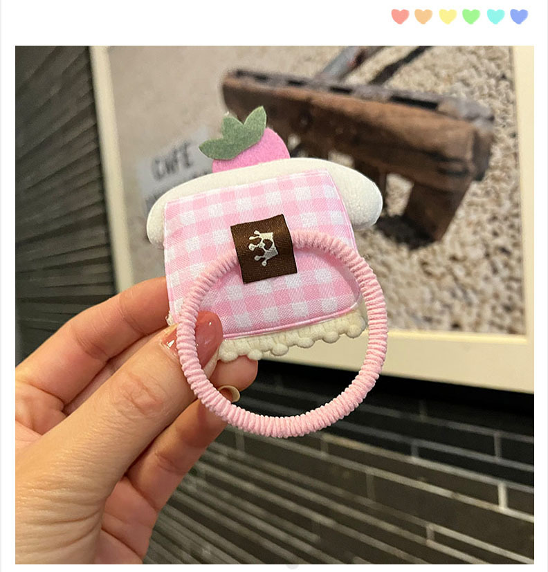 韩版创意草莓蛋糕发箍可爱甜美网红发夹小清新格纹冰激凌发圈头饰详情15