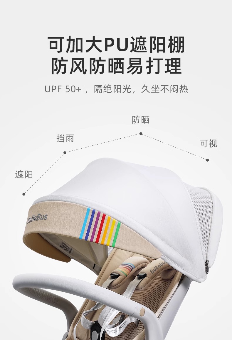 BeBeBus遛娃神器轻便可折叠婴儿推车双向高景观婴儿车可坐可躺详情32