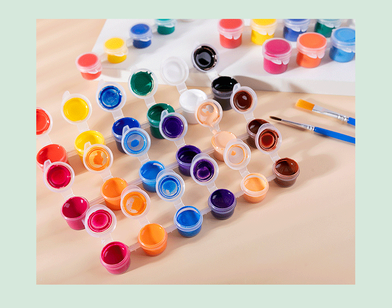 美术画画diy涂鸦6/8/12色批发石膏娃娃颜料儿童水彩丙烯颜料条详情13