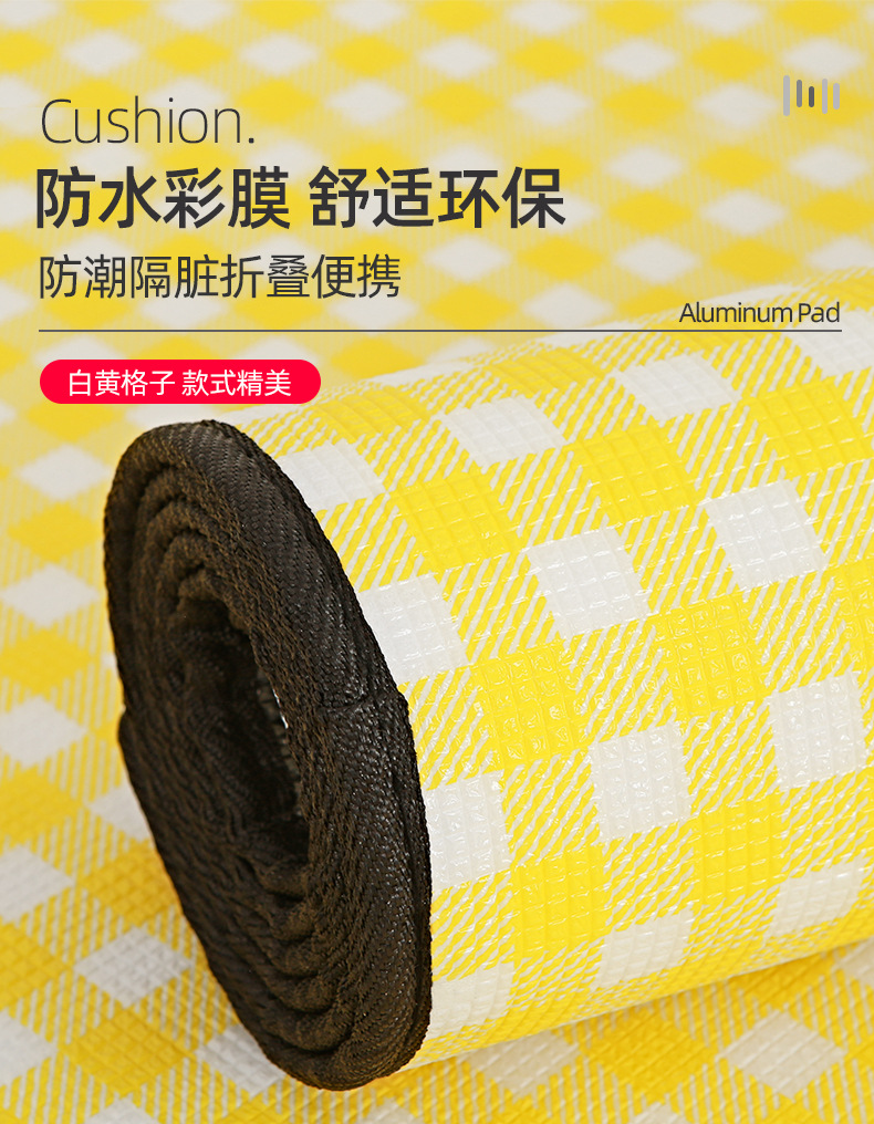 野餐垫户外露营帐篷睡垫加厚防水便携沙滩垫野炊郊游草坪防潮垫子详情2