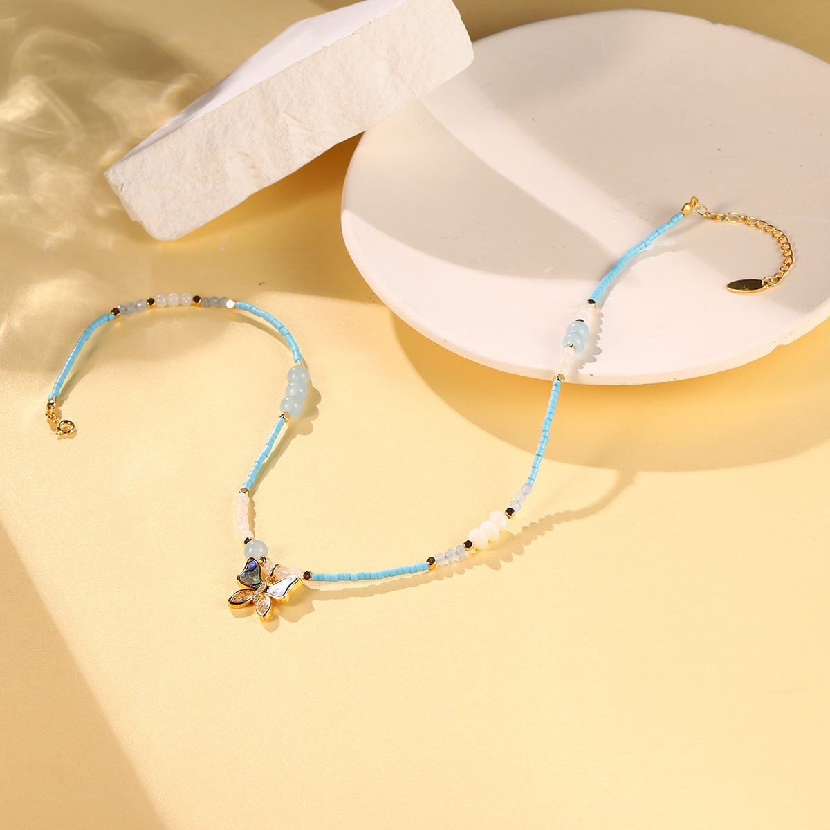 新款ins小众设计多彩串珠高级感简约项链天然珍珠时尚多巴胺颈链详情32